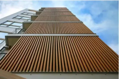 WPC Vertical Facade Cladding for High-Rise Buildings