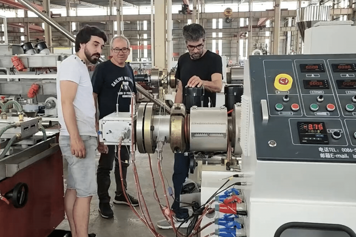 Ecoxplank WPC factory customer visits the production process