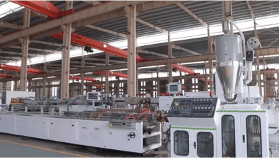 Composite decking batch production line