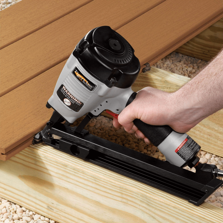 Using Tiger Claw TC-G Fastener tool for hidden deck installation