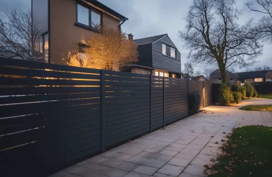 WPC fence application scenario in a home