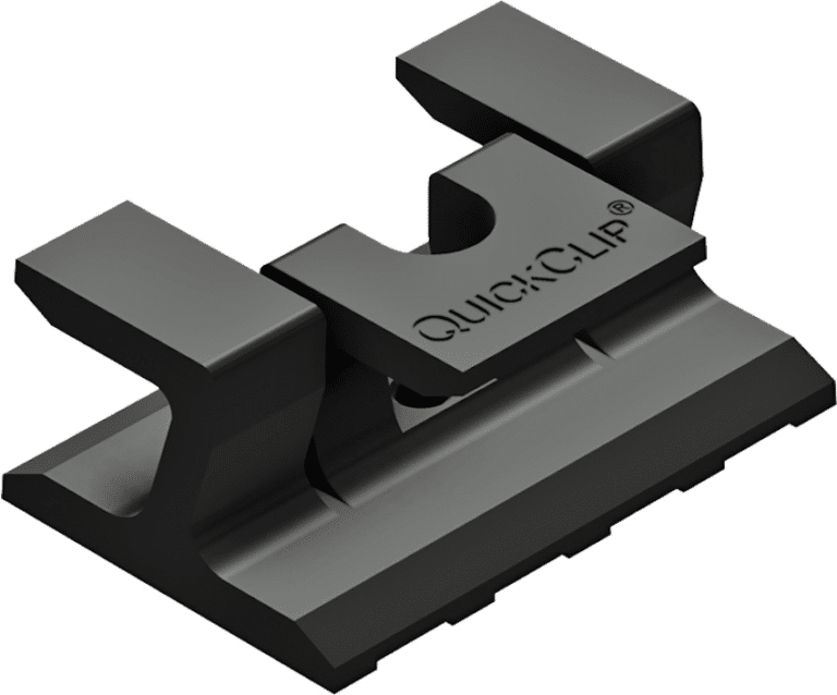 Close-up view of Nova ExoDek QuickClip fastener
