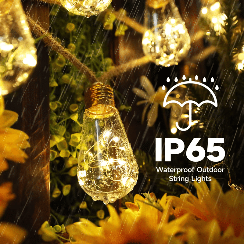 fencing string lights waterproof
