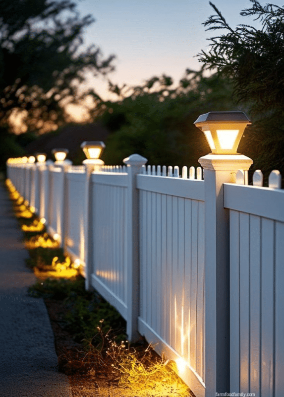 Wood Fencing Post Cap Lights