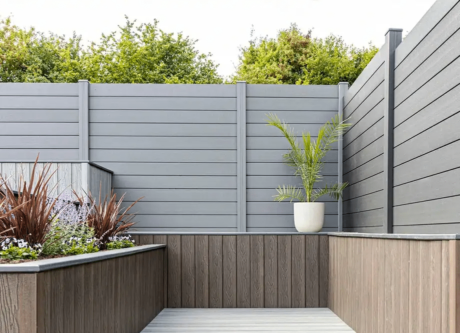Stylish WPC fence for outdoor privacy