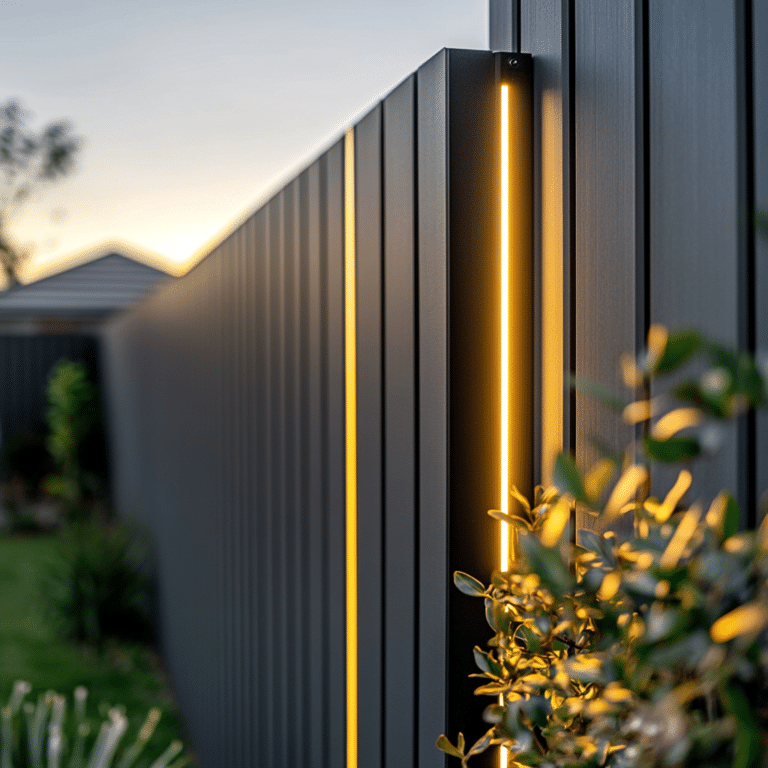 LED WPC fence light effect