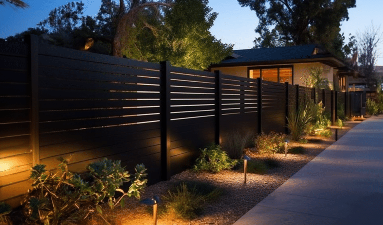 Fences isolate night lighting