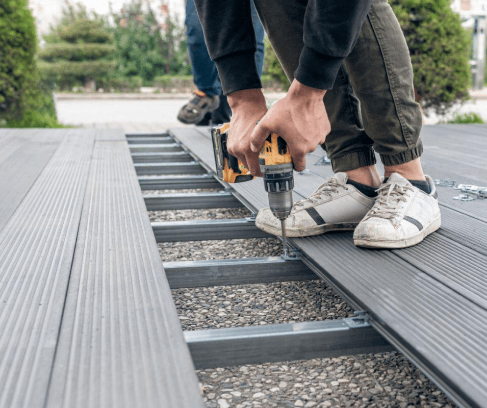 WPC deck framing- joints, beam, brackets, fasteners