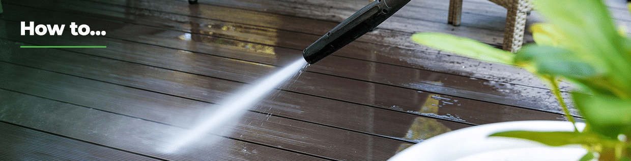 Wash the Composite Deck thoroughly under high pressure