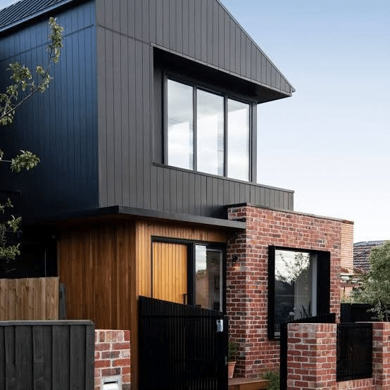 Wood effect cladding exterior