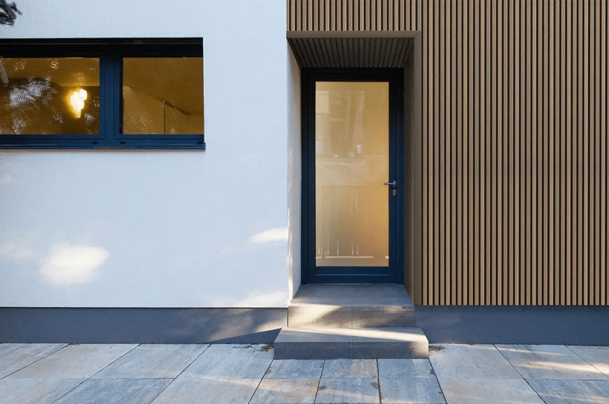 WPC fluted panels decorated with exterior wall panels