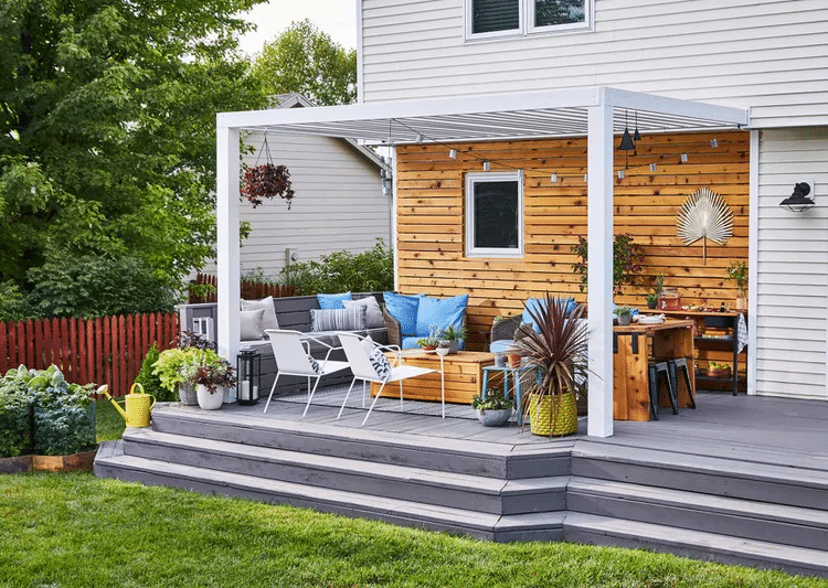 Composite decking for small garden on a budget