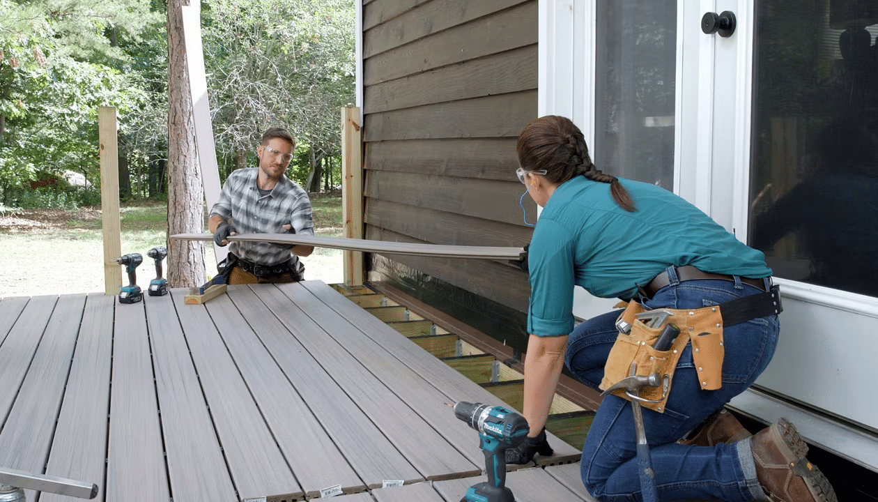 Hand paved WPC deck