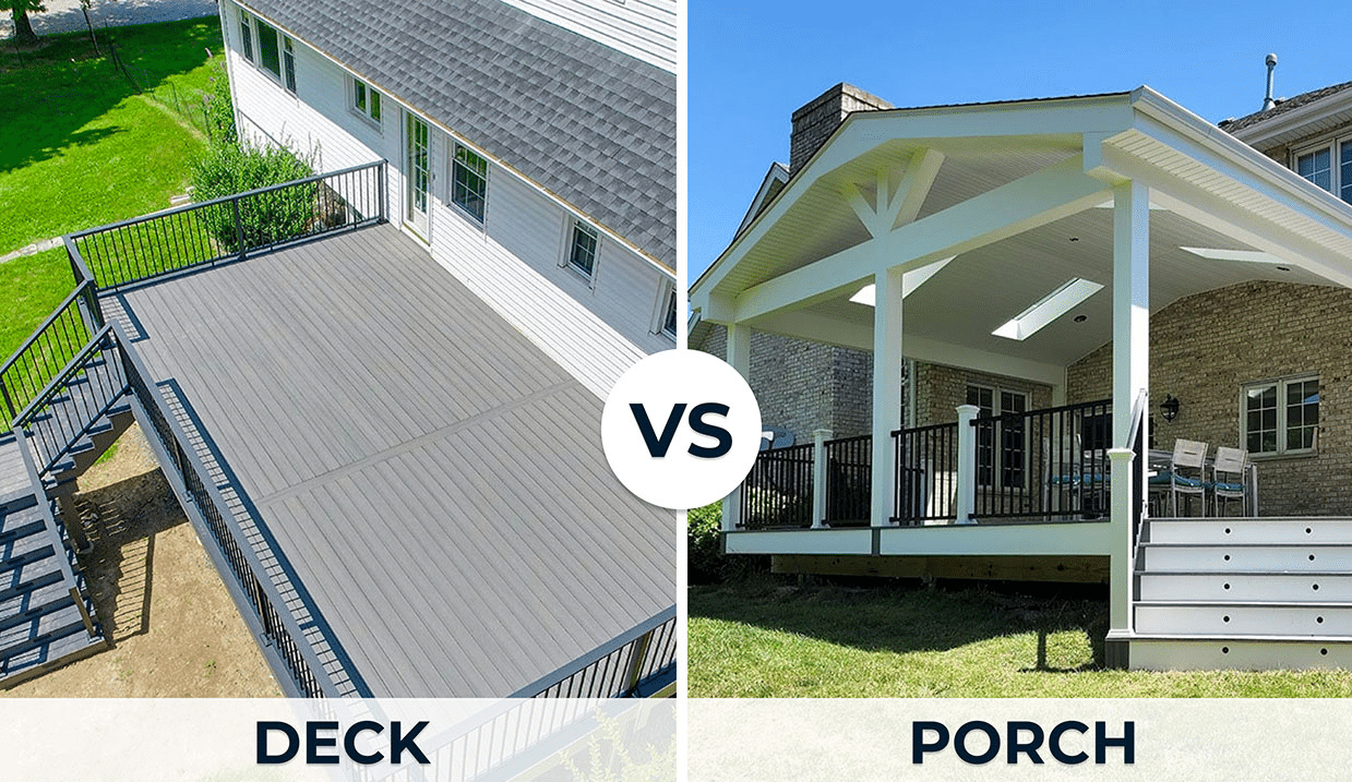Differences between Porch and Deck