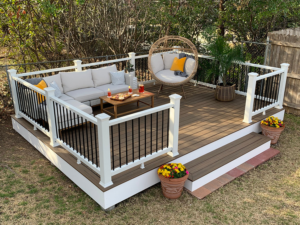 deck in the backyard