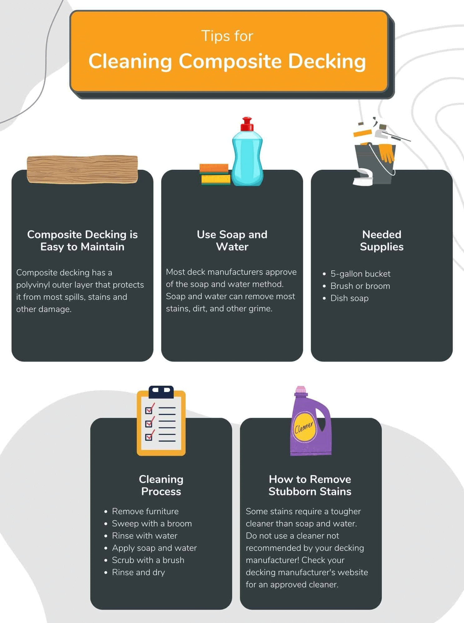 easy maintenance tips for composite decking