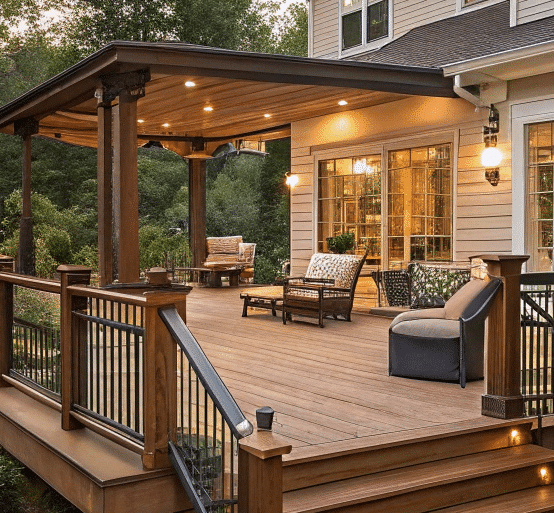 Common deck sizes ranging from 12x12 to 16x20 feet, showing examples of how dimensions vary.