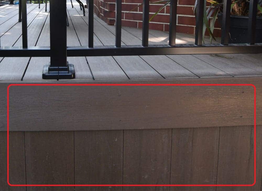 Composite decking fascia boards
