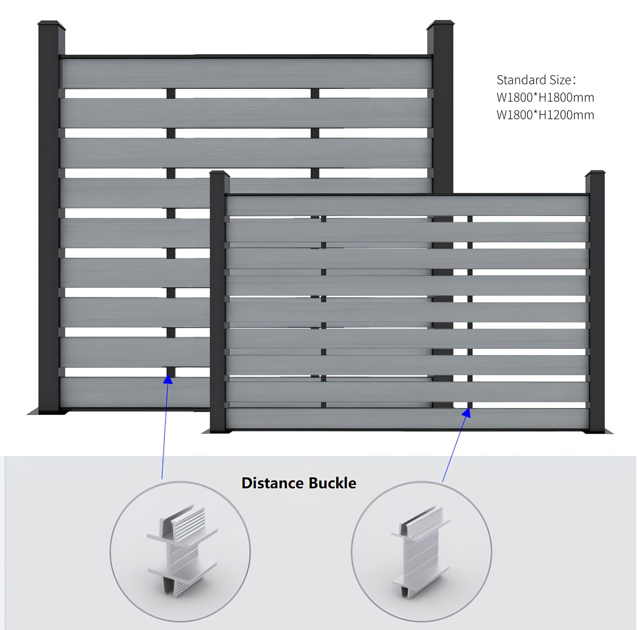 WPC fence distance buckle