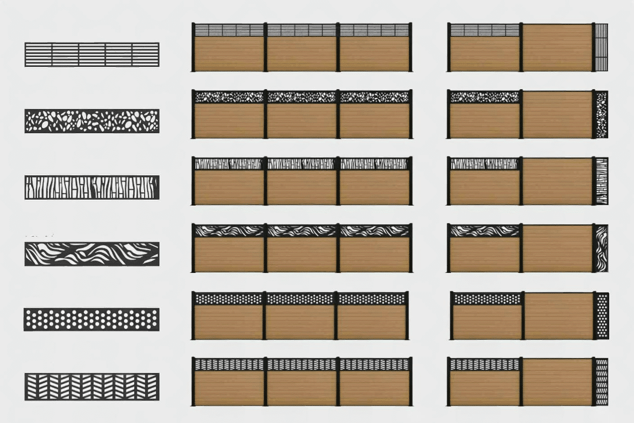 wpc fence  decorative elements