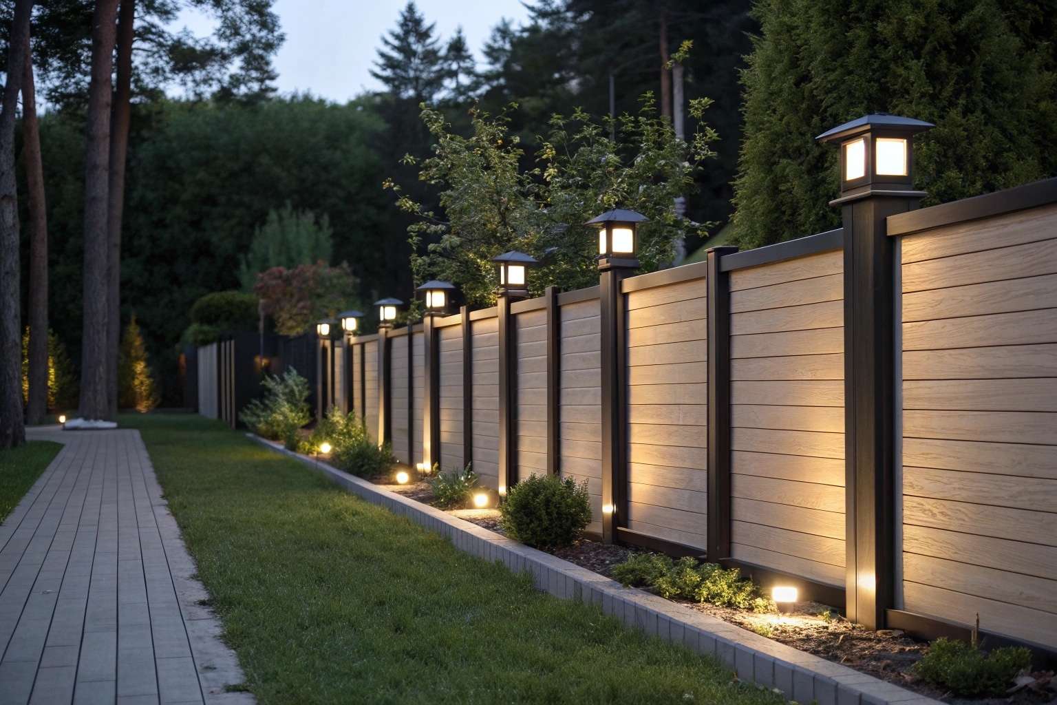 wpc fence lighting system