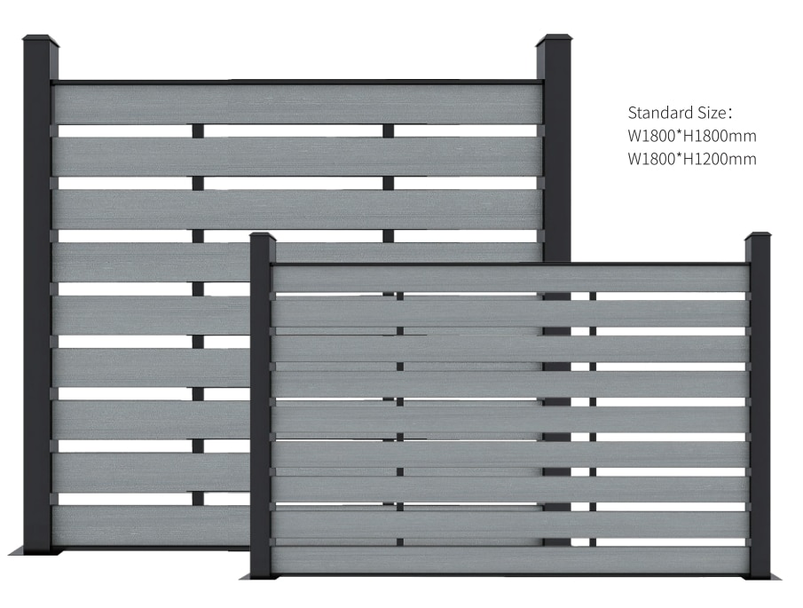 Full-Trellis Composite Fence