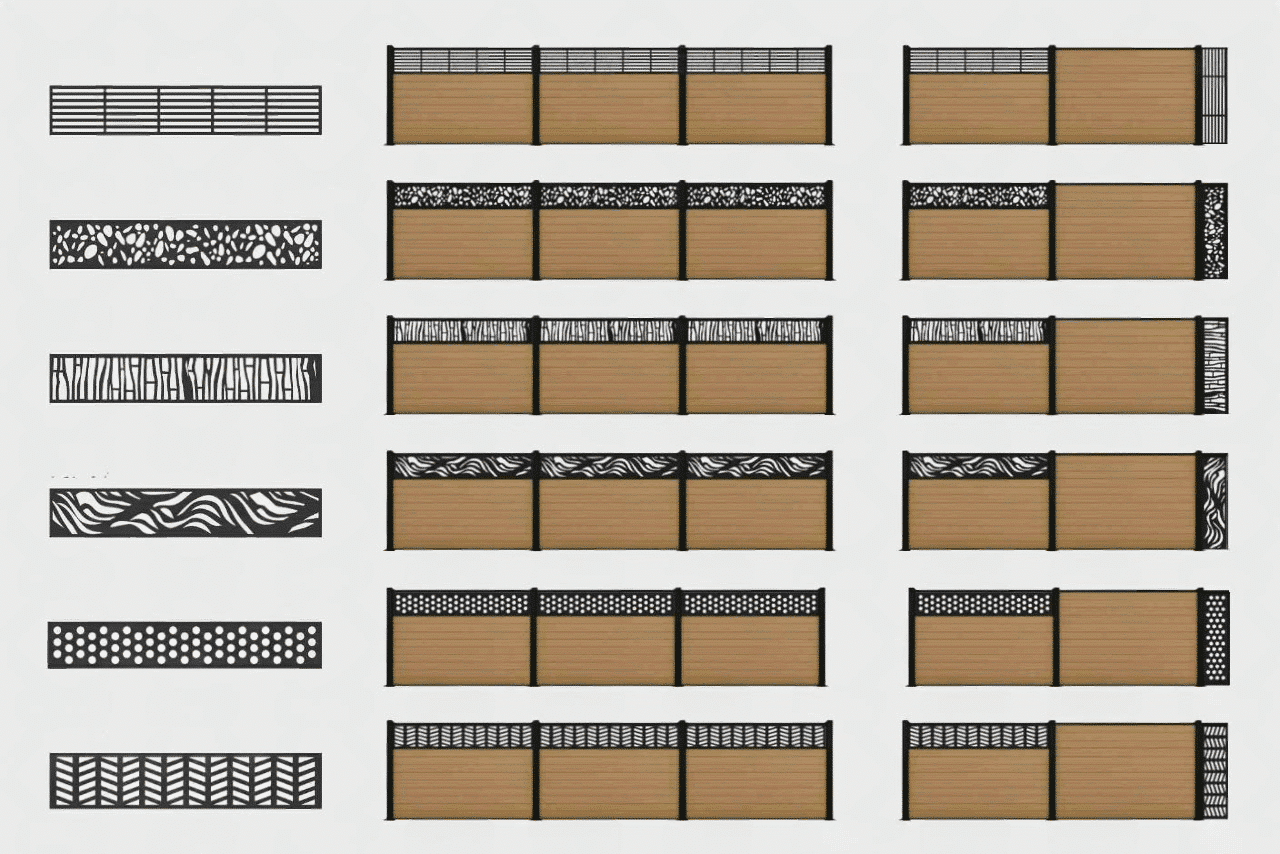 Popular Patterns for Carven Composite Fences