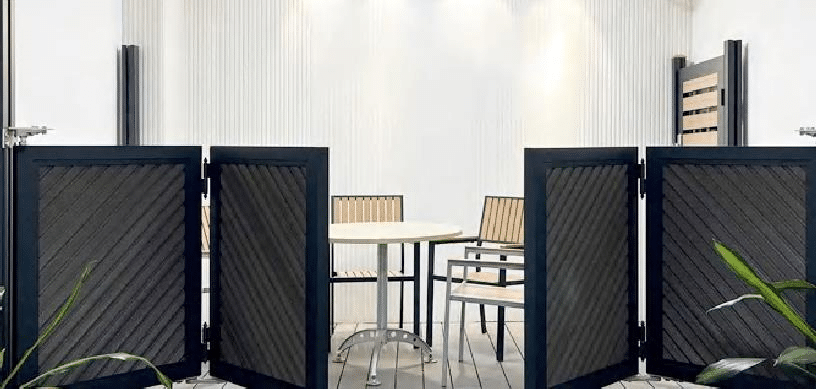 Electric folding swing wpc gate