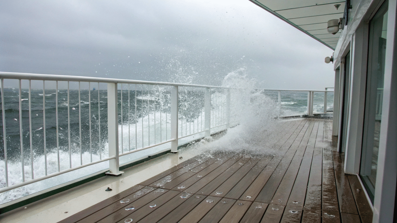 WPC deck subject to coastal erosion