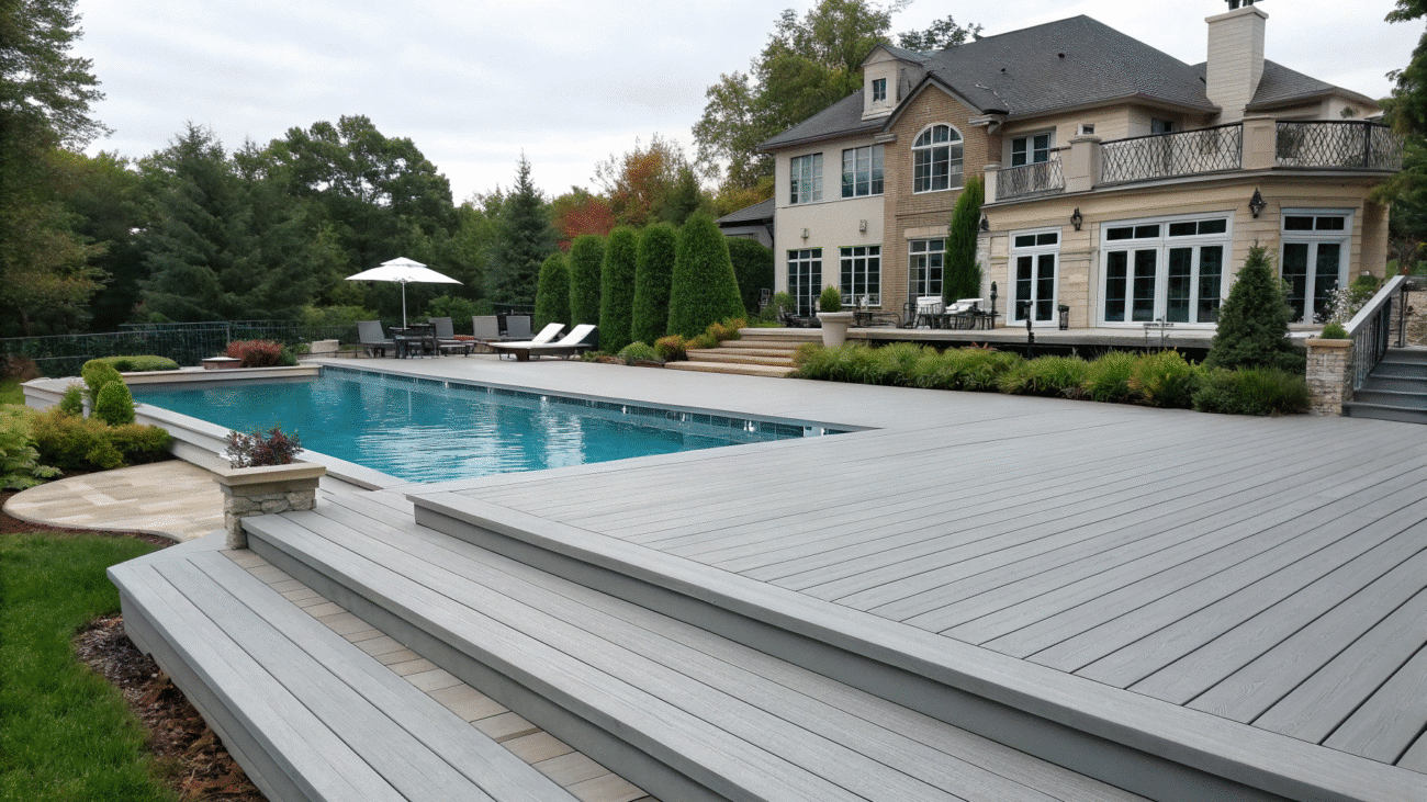 Grey WPC deck