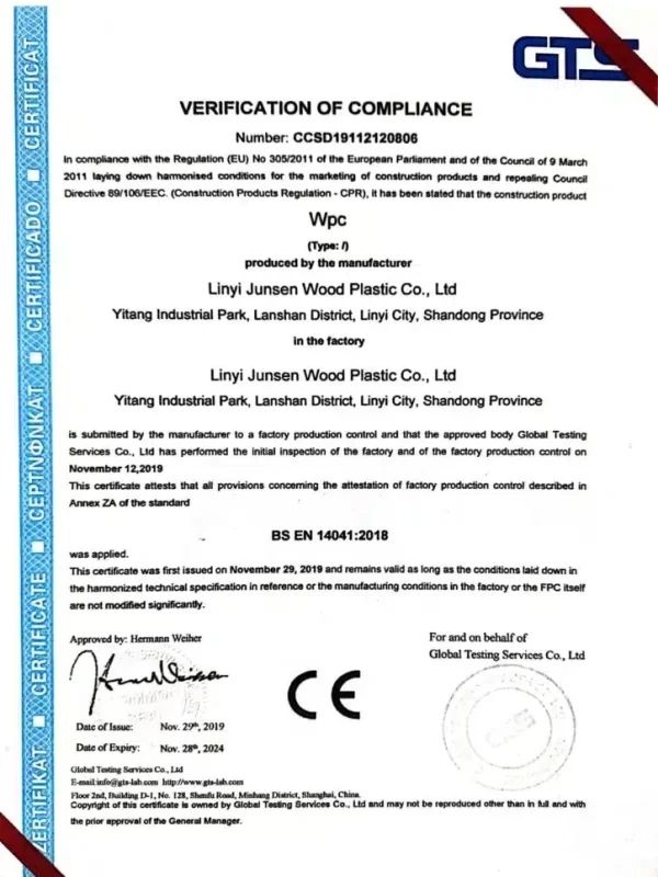 CE CERTIFICATE 0036